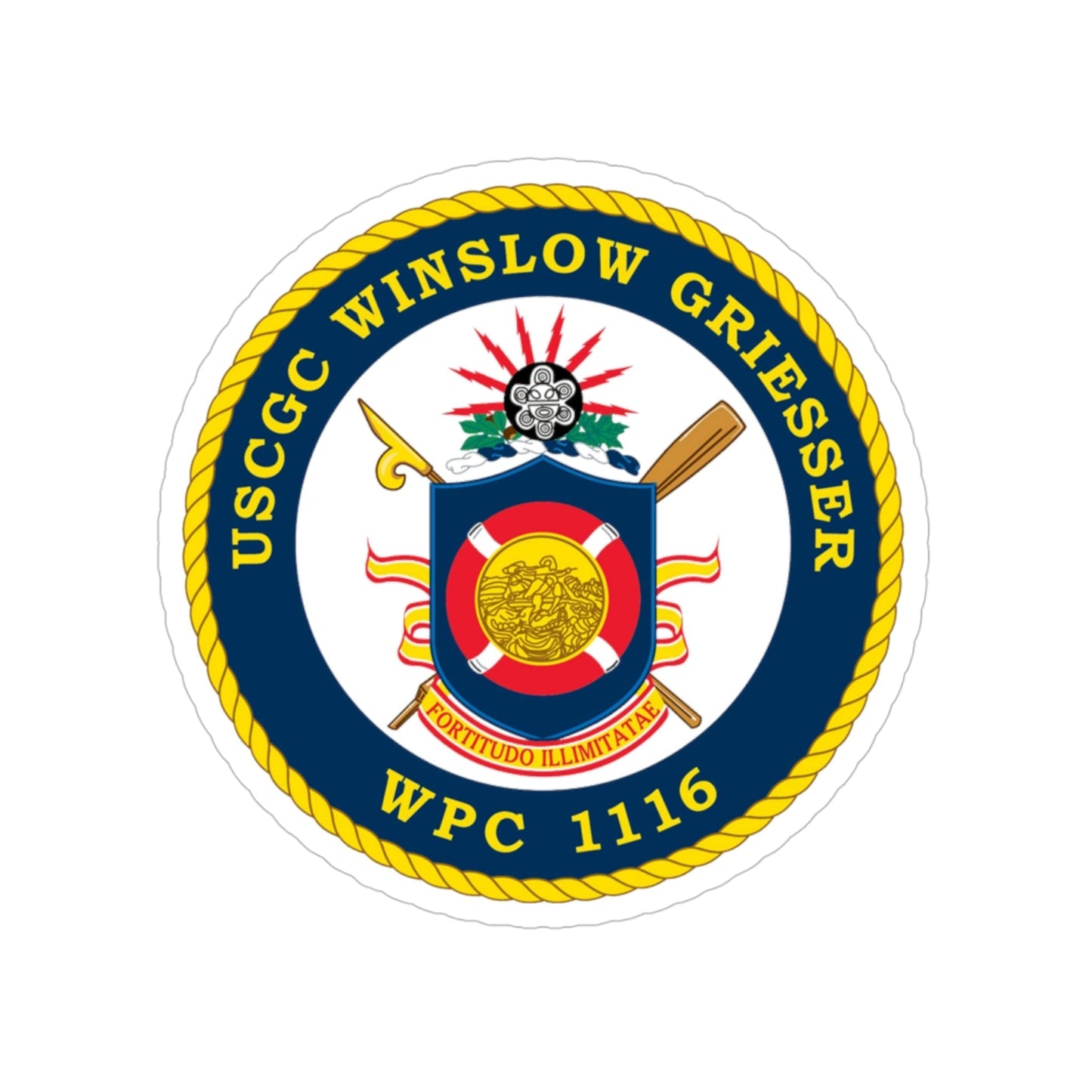 USCGC Winslow Griesser (U.S. Coast Guard) Transparent STICKER Die-Cut Vinyl Decal-4 Inch-The Sticker Space