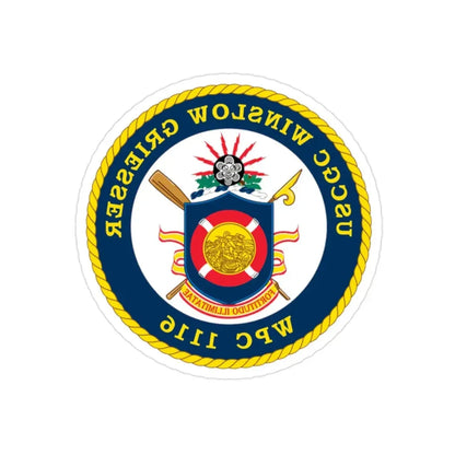 USCGC Winslow Griesser (U.S. Coast Guard) REVERSE PRINT Transparent Die-Cut STICKER 2 Inch Die-Cut Transparent - The Sticker Space
