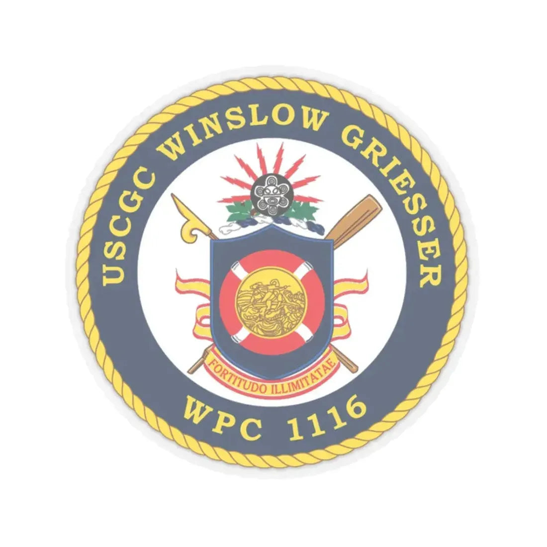 USCGC Winslow Griesser (U.S. Coast Guard) STICKER Vinyl Kiss-Cut Decal 3 Inch Transparent - The Sticker Space