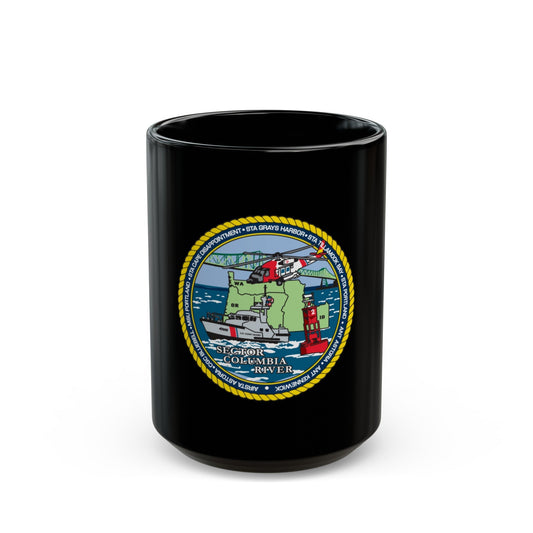 USCGS Columbia River (U.S. Coast Guard) Black Coffee Mug-15oz-The Sticker Space