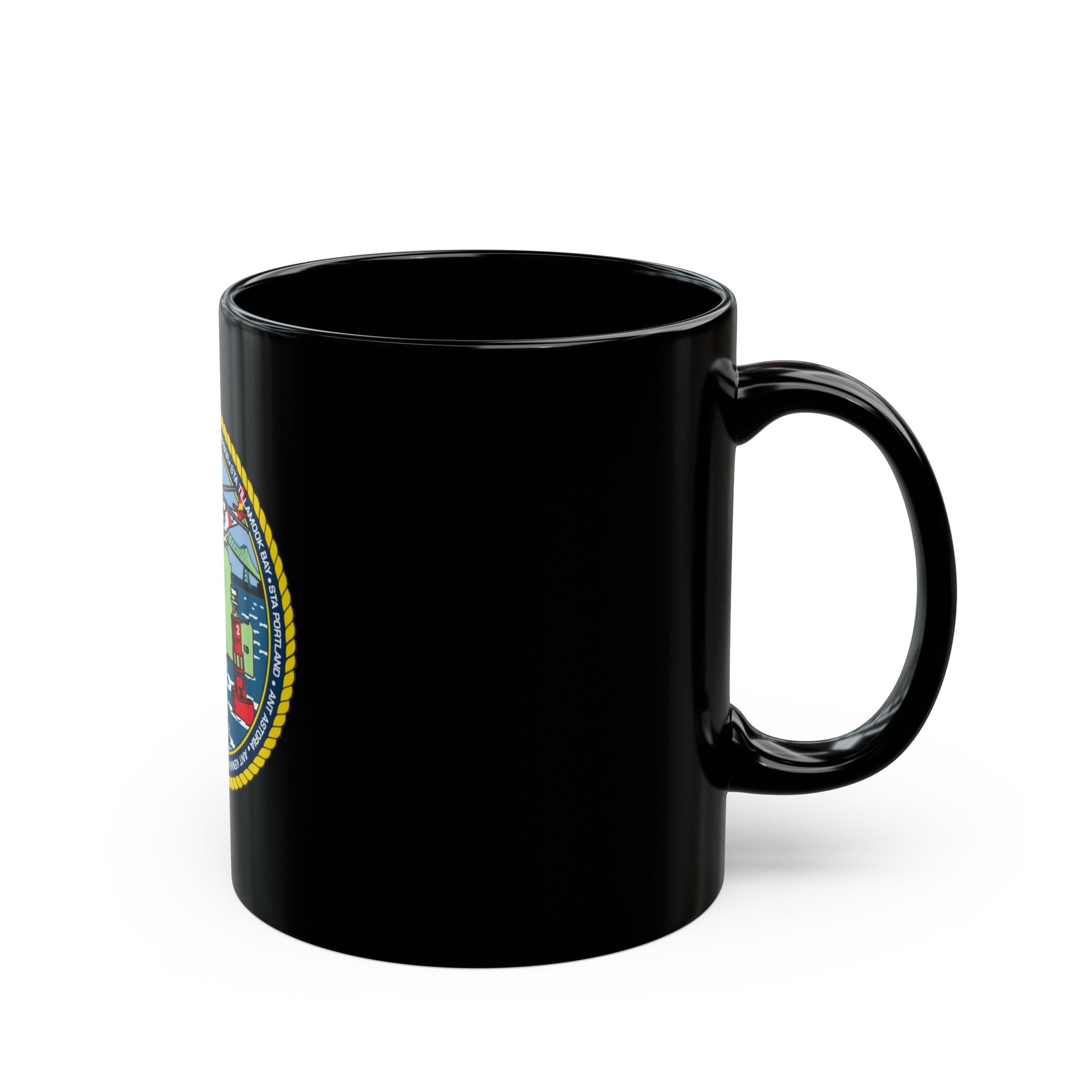 USCGS Columbia River (U.S. Coast Guard) Black Coffee Mug-The Sticker Space