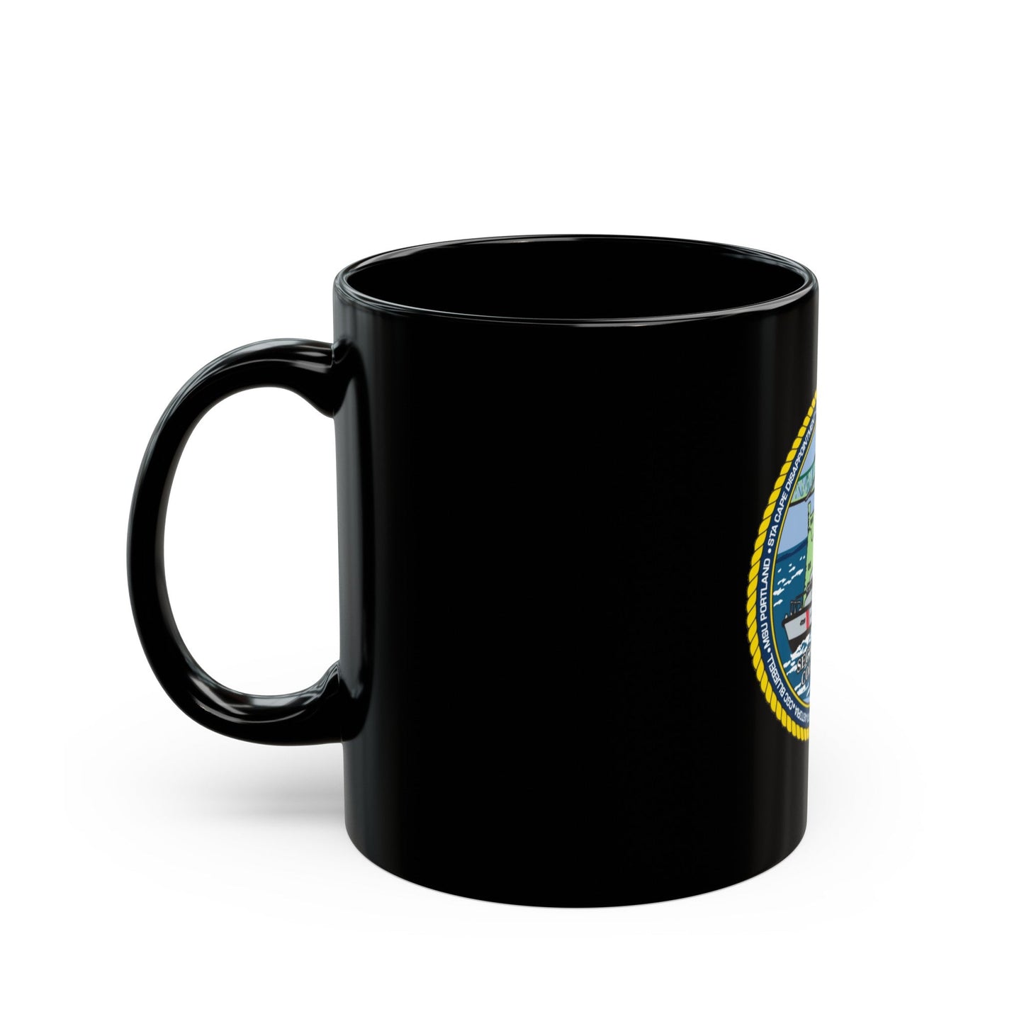 USCGS Columbia River (U.S. Coast Guard) Black Coffee Mug-The Sticker Space