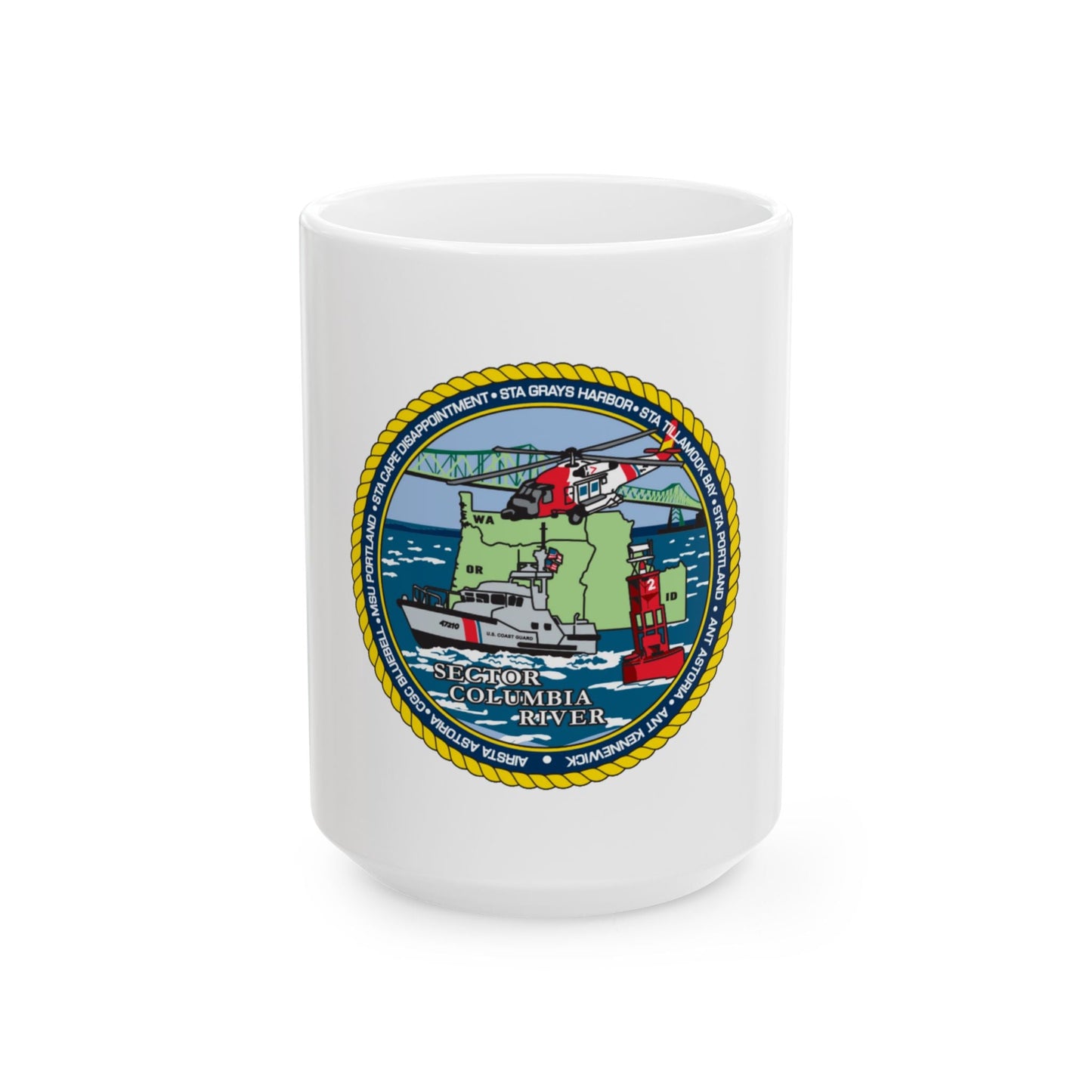 USCGS Columbia River (U.S. Coast Guard) White Coffee Mug