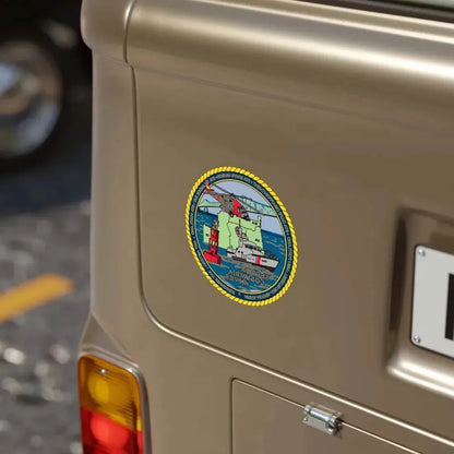 USCGS Columbia River (U.S. Coast Guard) REVERSE PRINT Transparent Die-Cut STICKER - The Sticker Space