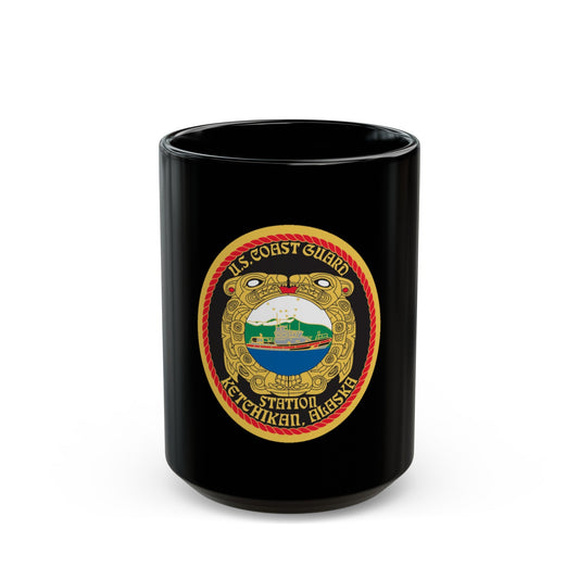 USCGS Ketchikan (U.S. Coast Guard) Black Coffee Mug-15oz-The Sticker Space