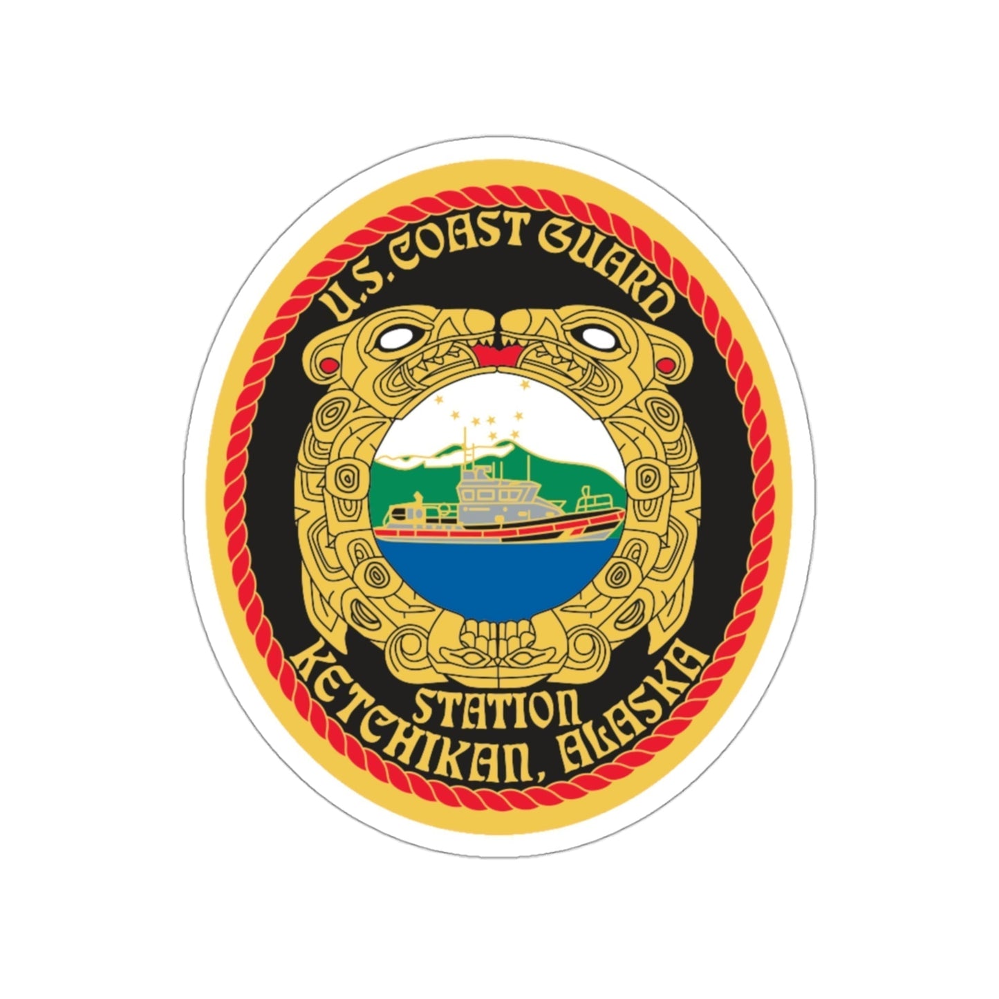 USCGS Ketchikan (U.S. Coast Guard) STICKER Vinyl Die-Cut Decal-3 Inch-The Sticker Space