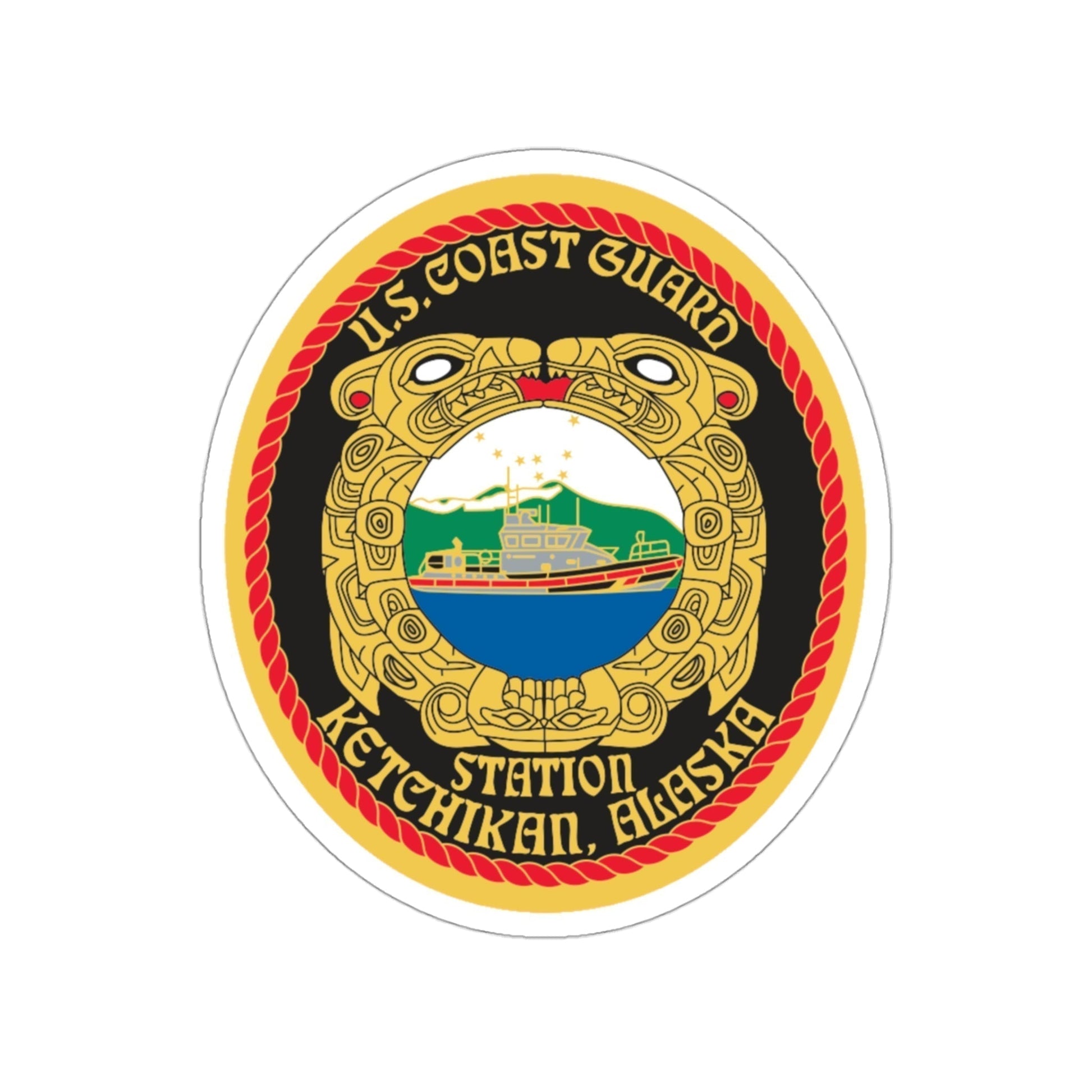 USCGS Ketchikan (U.S. Coast Guard) STICKER Vinyl Die-Cut Decal-3 Inch-The Sticker Space