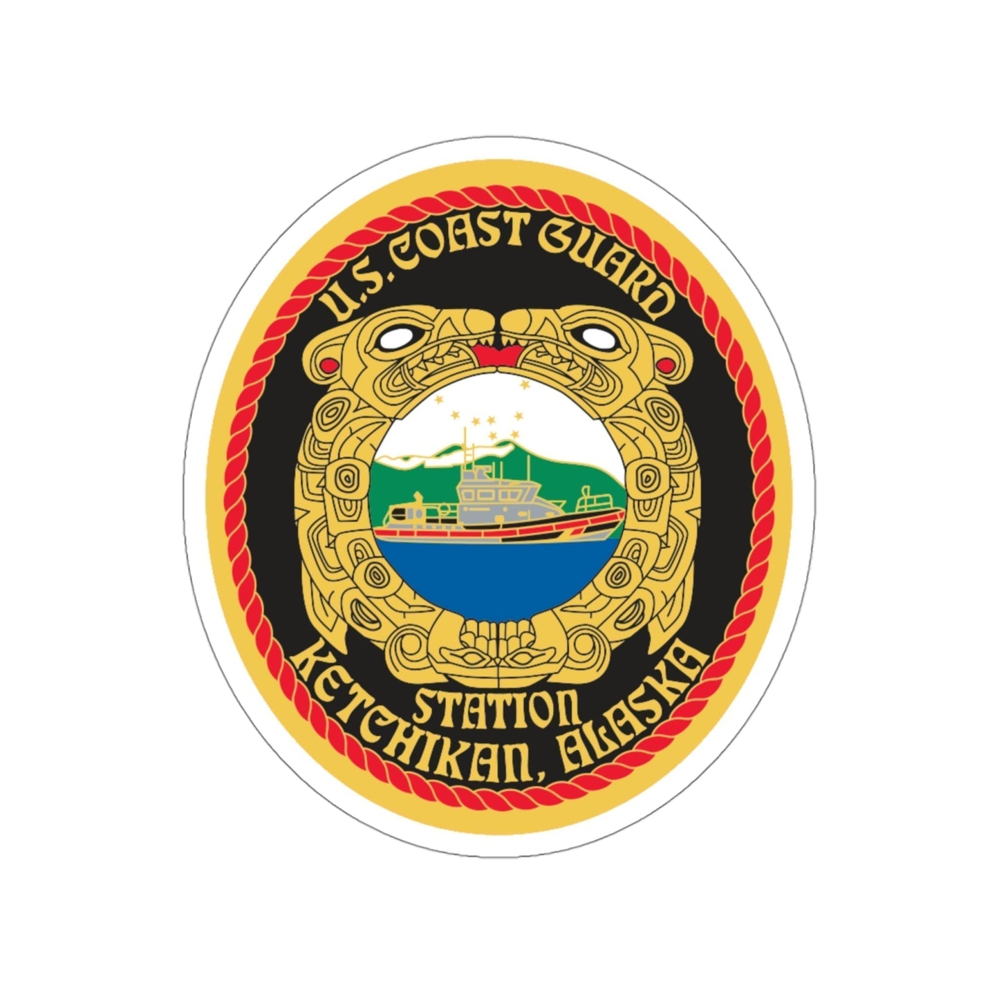 USCGS Ketchikan (U.S. Coast Guard) STICKER Vinyl Die-Cut Decal-4 Inch-The Sticker Space