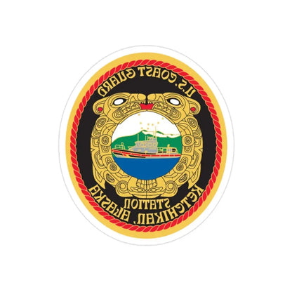 USCGS Ketchikan (U.S. Coast Guard) REVERSE PRINT Transparent Die-Cut STICKER 2 Inch Die-Cut Transparent - The Sticker Space
