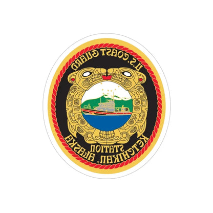 USCGS Ketchikan (U.S. Coast Guard) REVERSE PRINT Transparent Die-Cut STICKER 6 Inch Die-Cut Transparent - The Sticker Space