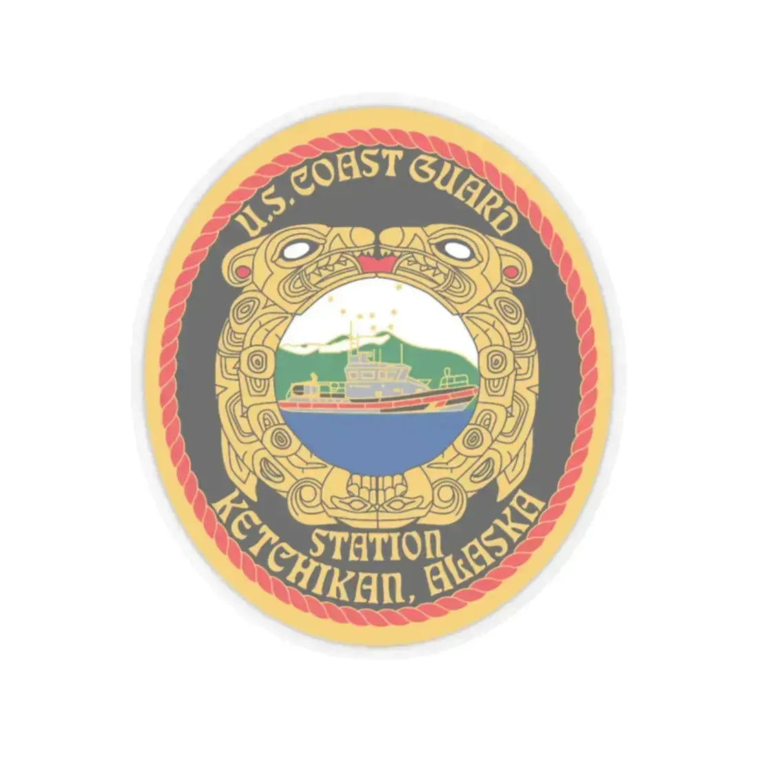 USCGS Ketchikan (U.S. Coast Guard) STICKER Vinyl Kiss-Cut Decal 2 Inch Transparent - The Sticker Space