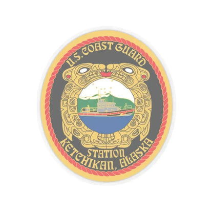 USCGS Ketchikan (U.S. Coast Guard) STICKER Vinyl Kiss-Cut Decal 2 Inch Transparent - The Sticker Space
