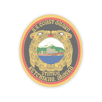USCGS Ketchikan (U.S. Coast Guard) STICKER Vinyl Kiss-Cut Decal 3 Inch Transparent - The Sticker Space