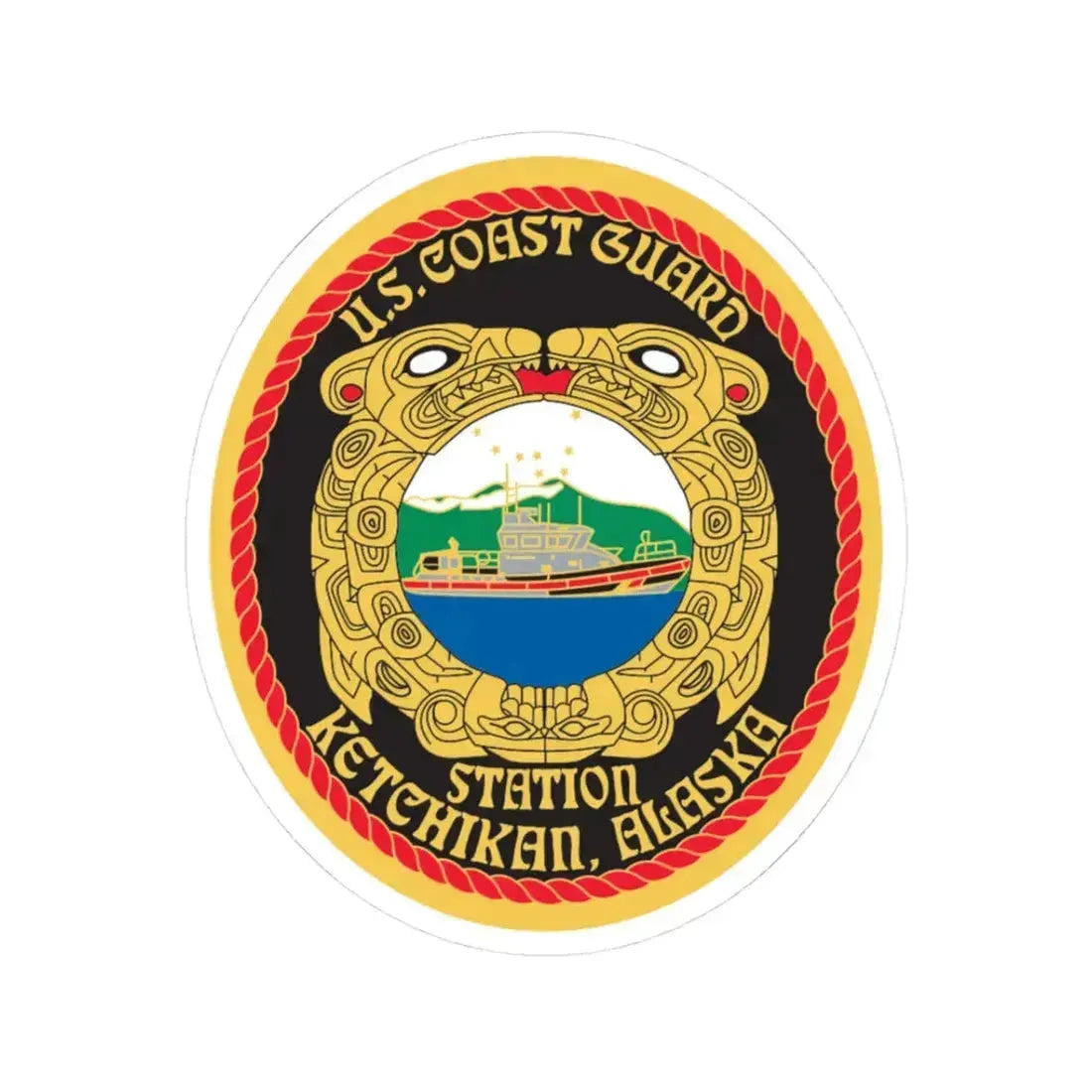 USCGS Ketchikan (U.S. Coast Guard) STICKER Vinyl Kiss-Cut Decal 3 Inch White - The Sticker Space