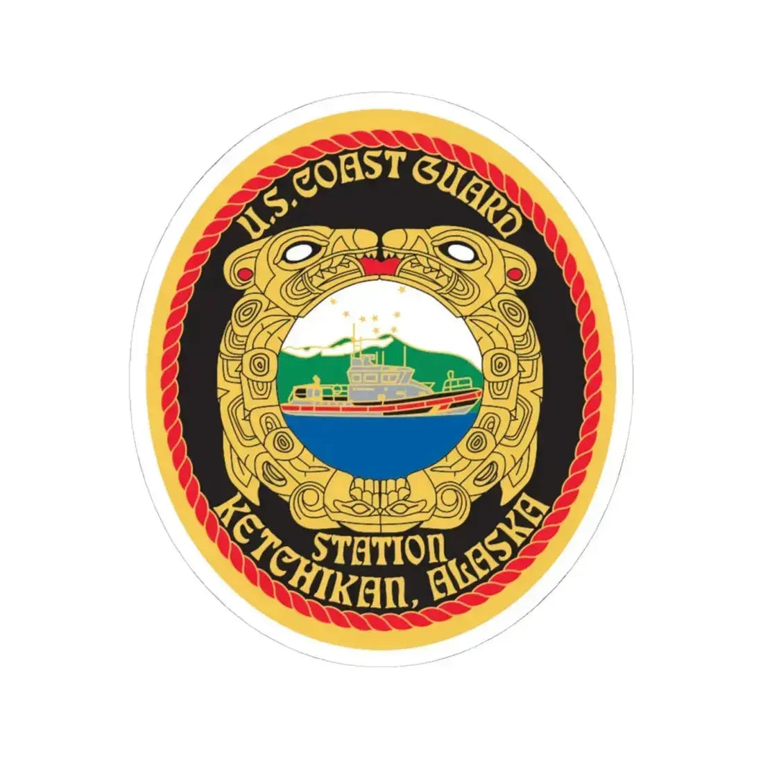 USCGS Ketchikan (U.S. Coast Guard) STICKER Vinyl Kiss-Cut Decal 4 Inch White - The Sticker Space