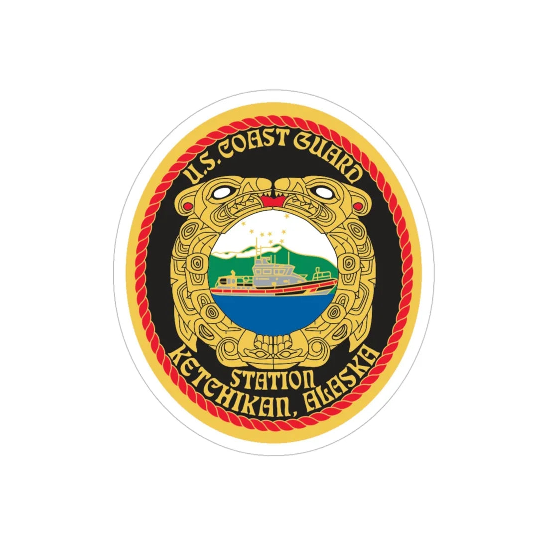 USCGS Ketchikan (U.S. Coast Guard) Transparent STICKER Die-Cut Vinyl Decal 4 Inch - The Sticker Space