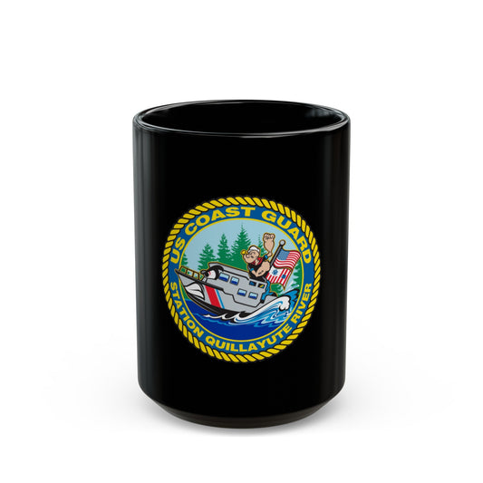USCGS Quillayute River (U.S. Coast Guard) Black Coffee Mug-15oz-The Sticker Space
