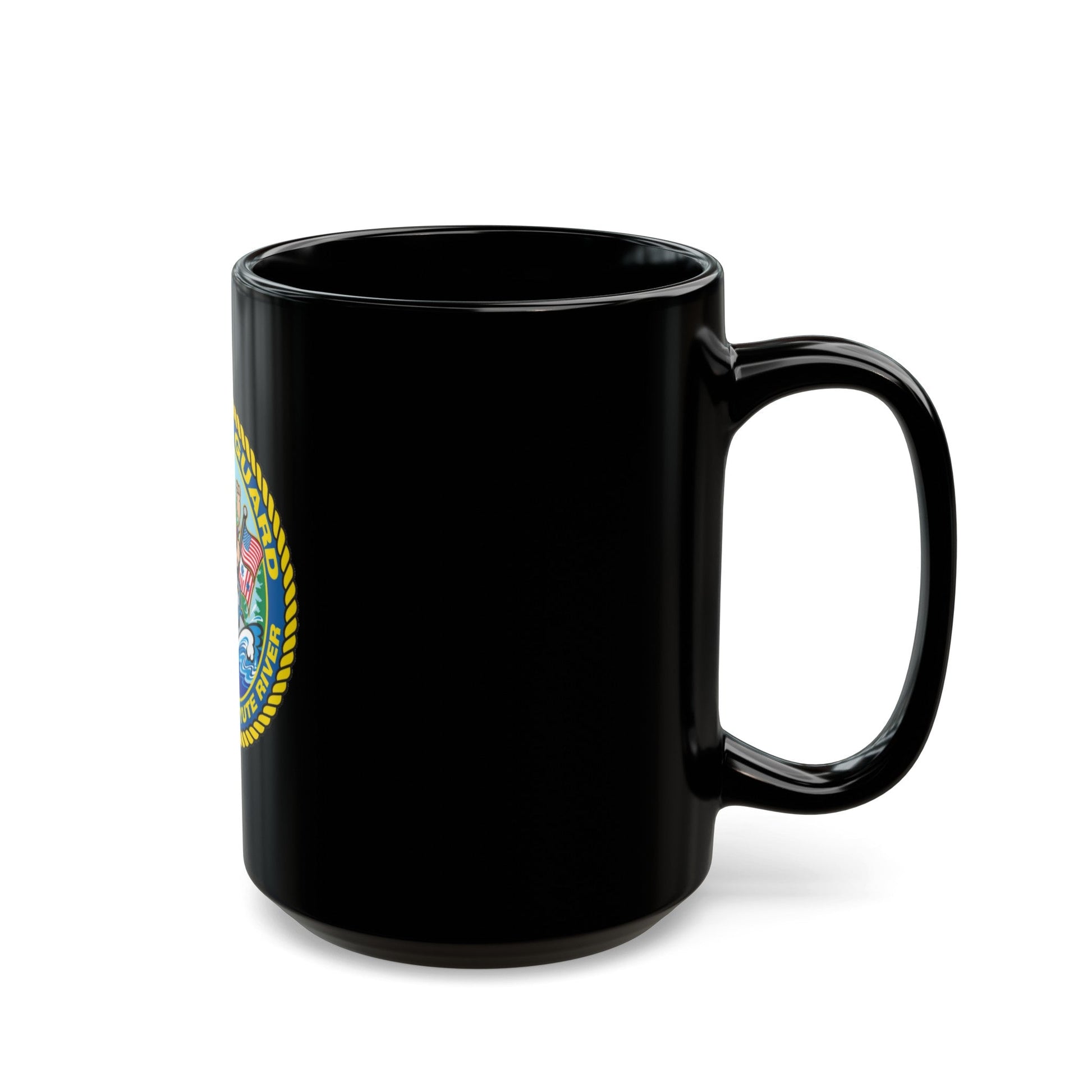 USCGS Quillayute River (U.S. Coast Guard) Black Coffee Mug-The Sticker Space