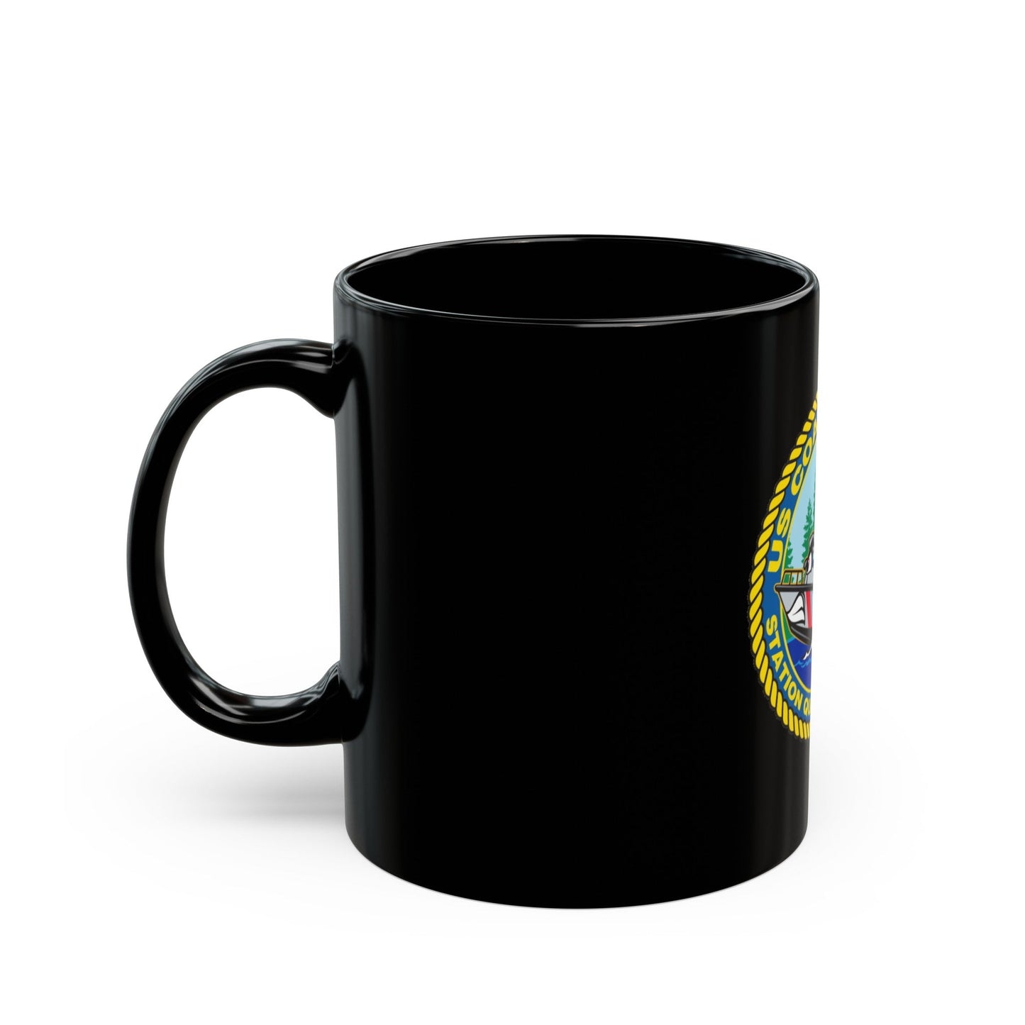USCGS Quillayute River (U.S. Coast Guard) Black Coffee Mug-The Sticker Space