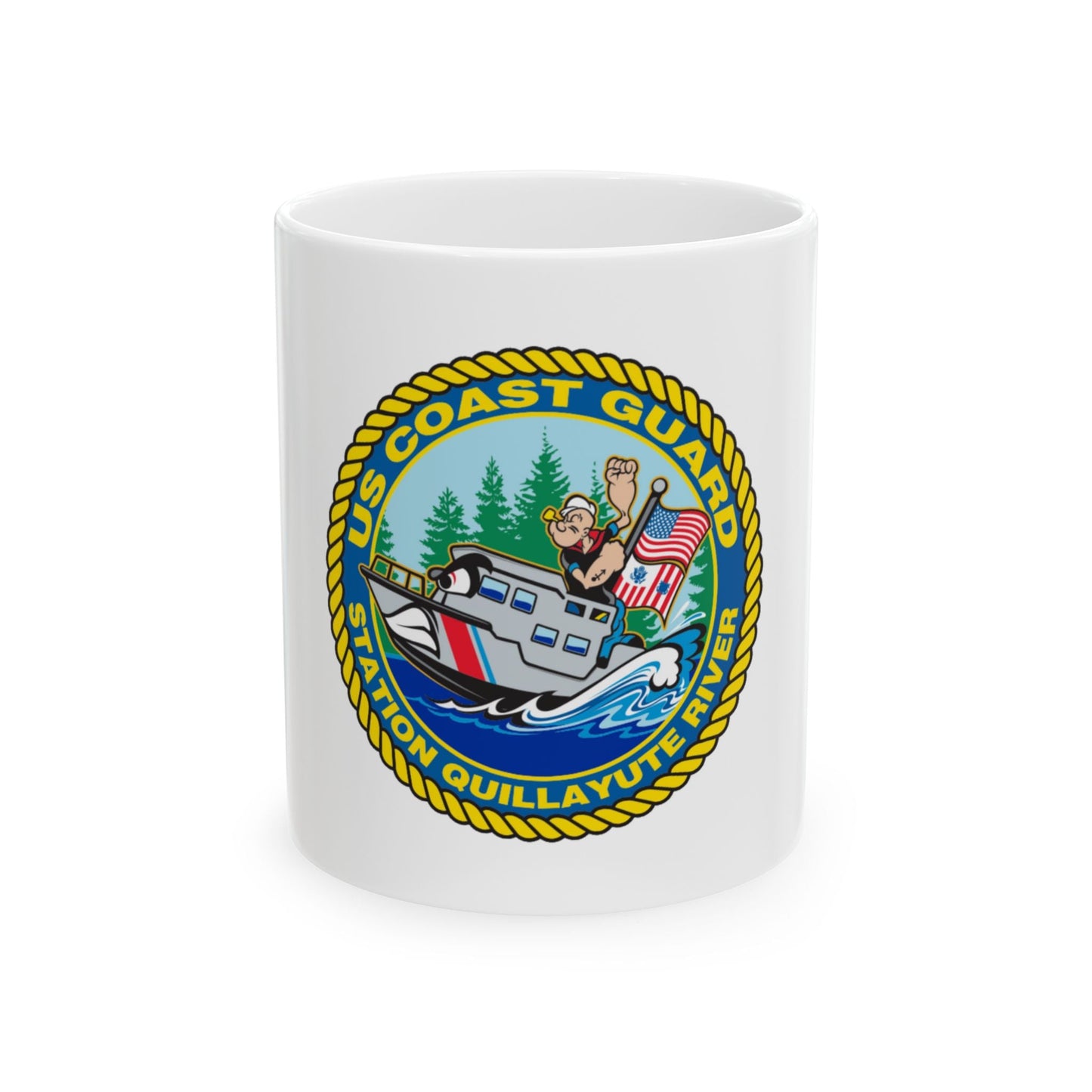 USCGS Quillayute River (U.S. Coast Guard) White Coffee Mug