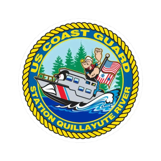 USCGS Quillayute River (U.S. Coast Guard) STICKER Vinyl Kiss-Cut Decal 2 Inch White - The Sticker Space