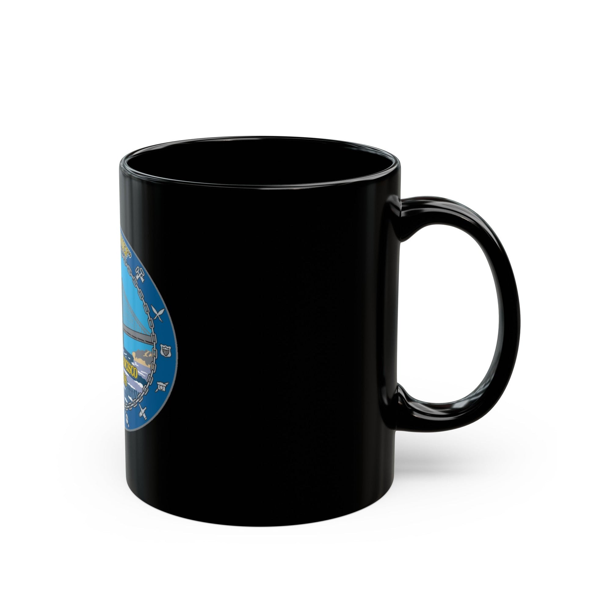 USCGS San Francisco Ask The Chief (U.S. Coast Guard) Black Coffee Mug-The Sticker Space