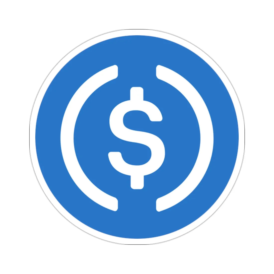 USD COIN USDC (Cryptocurrency) STICKER Vinyl Die-Cut Decal 2 Inch - The Sticker Space