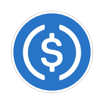 USD COIN USDC (Cryptocurrency) STICKER Vinyl Die-Cut Decal 4 Inch - The Sticker Space