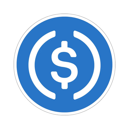 USD COIN USDC (Cryptocurrency) STICKER Vinyl Die-Cut Decal 6 Inch - The Sticker Space