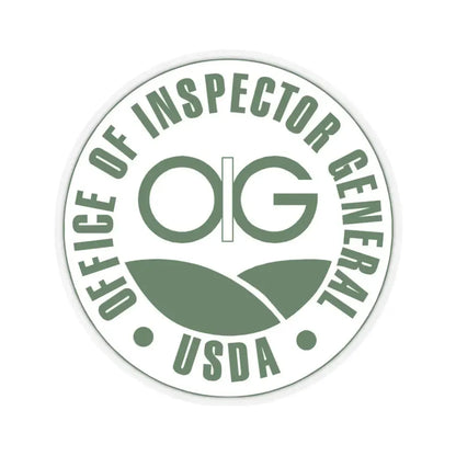 USDA Office Of Inspector General - STICKER Vinyl Kiss-Cut Decal 3 Inch Transparent - The Sticker Space