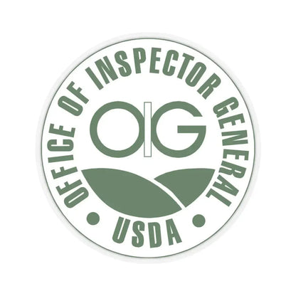 USDA Office Of Inspector General - STICKER Vinyl Kiss-Cut Decal 4 Inch Transparent - The Sticker Space