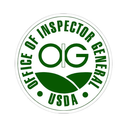 USDA Office Of Inspector General - STICKER Vinyl Kiss-Cut Decal 6 Inch White - The Sticker Space
