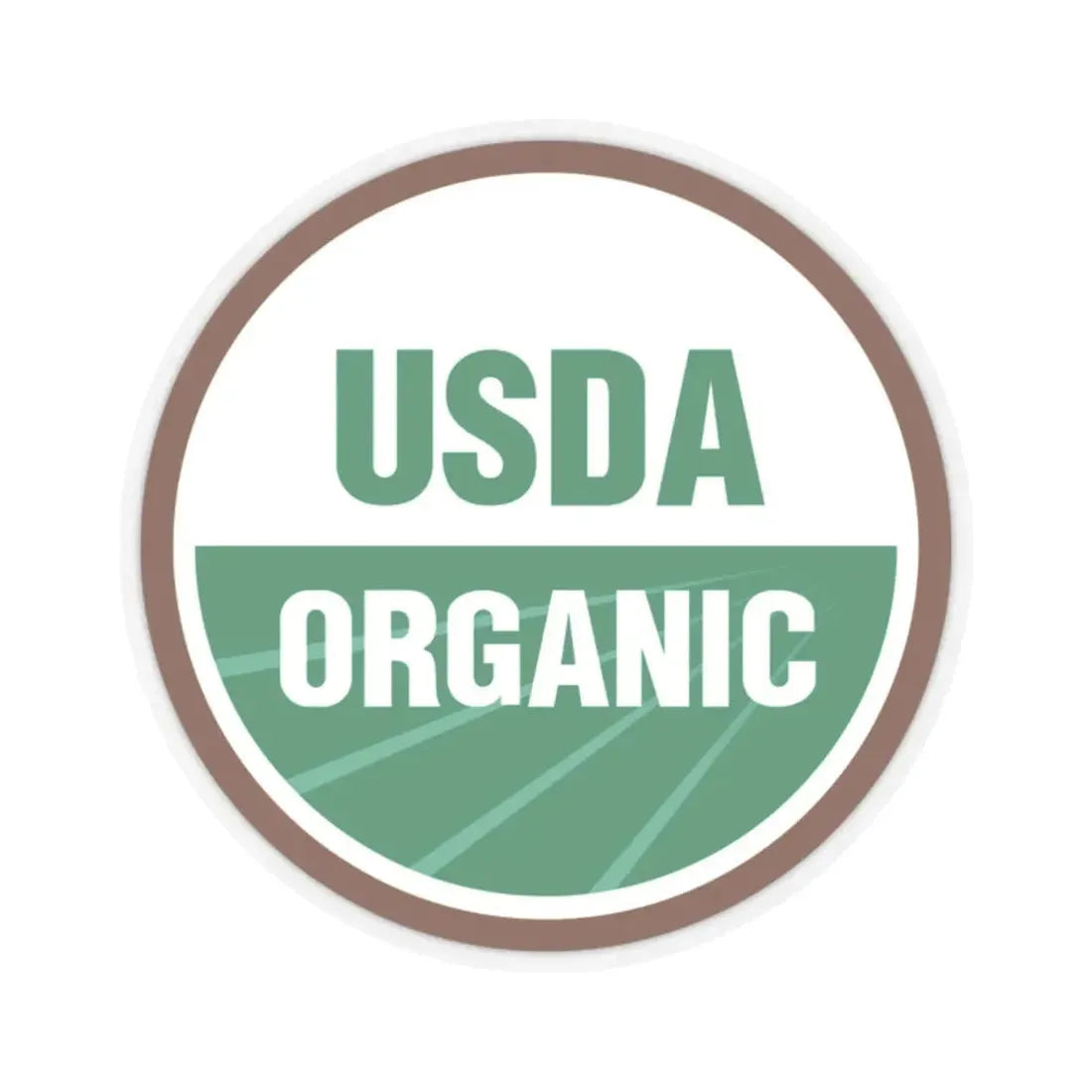 USDA Organic - STICKER Vinyl Kiss-Cut Decal 2 Inch Transparent - The Sticker Space