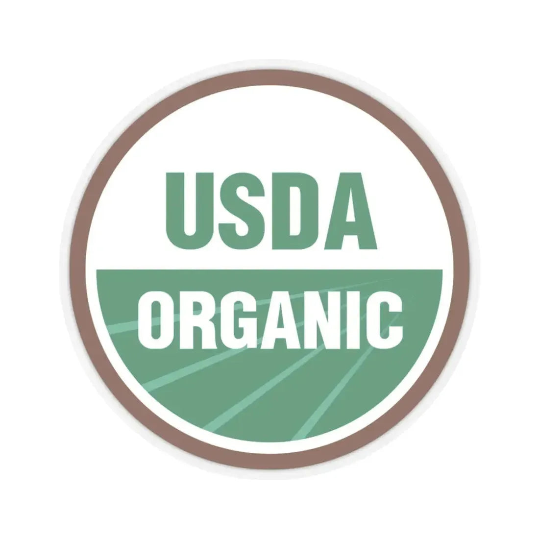 USDA Organic - STICKER Vinyl Kiss-Cut Decal 3 Inch Transparent - The Sticker Space