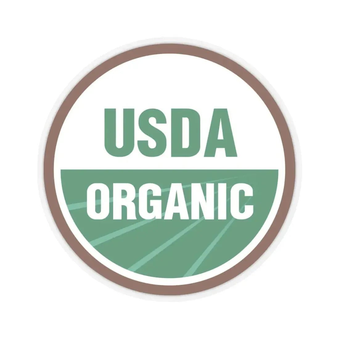 USDA Organic - STICKER Vinyl Kiss-Cut Decal 4 Inch Transparent - The Sticker Space
