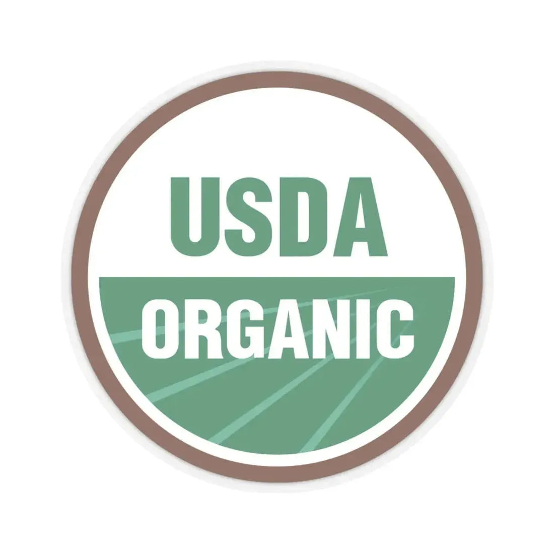 USDA Organic - STICKER Vinyl Kiss-Cut Decal 6 Inch Transparent - The Sticker Space