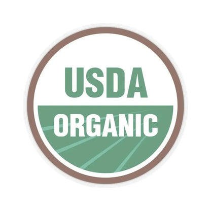 USDA Organic - STICKER Vinyl Kiss-Cut Decal 6 Inch Transparent - The Sticker Space