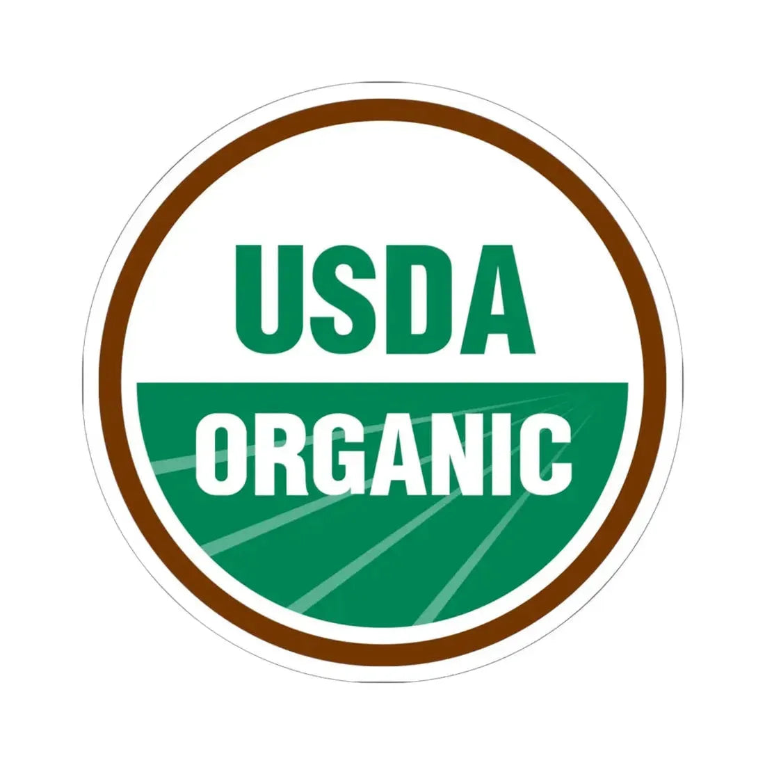 USDA Organic - STICKER Vinyl Kiss-Cut Decal 6 Inch White - The Sticker Space