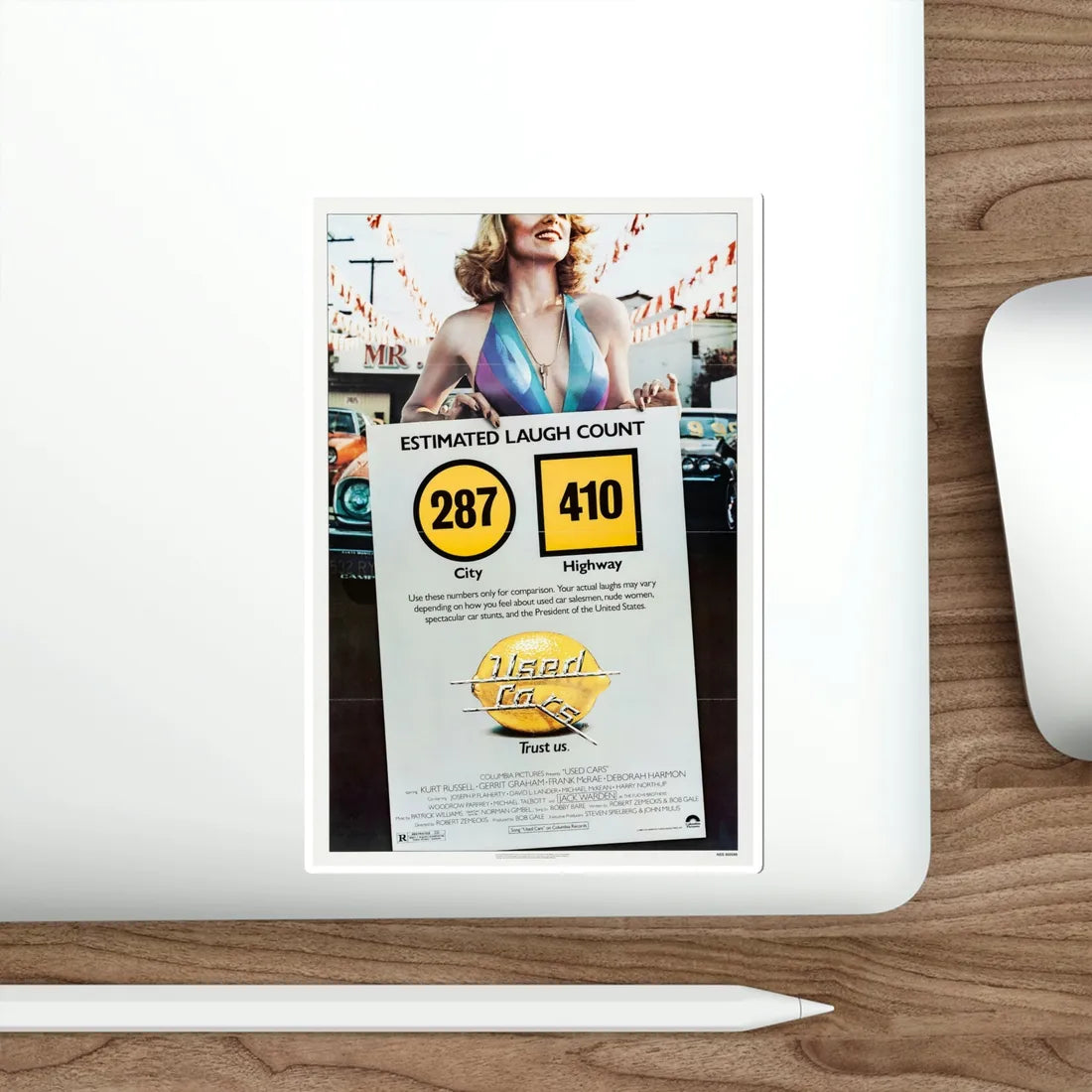 Used Cars 1980 Movie Poster STICKER Vinyl Die-Cut Decal - The Sticker Space