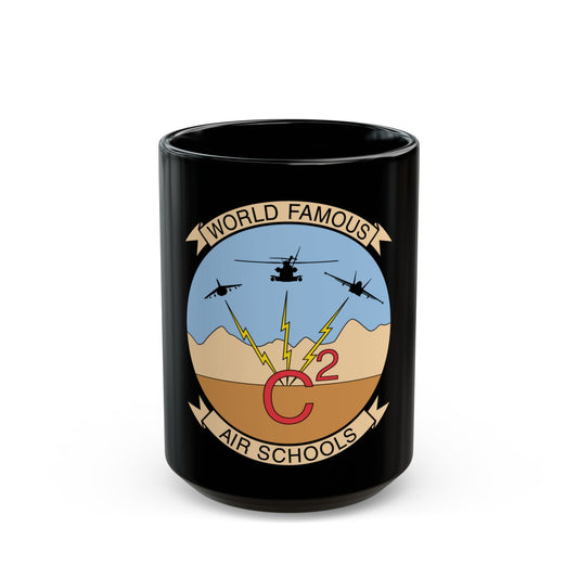 USMC Air Schools (USMC) Black Coffee Mug-15oz-The Sticker Space