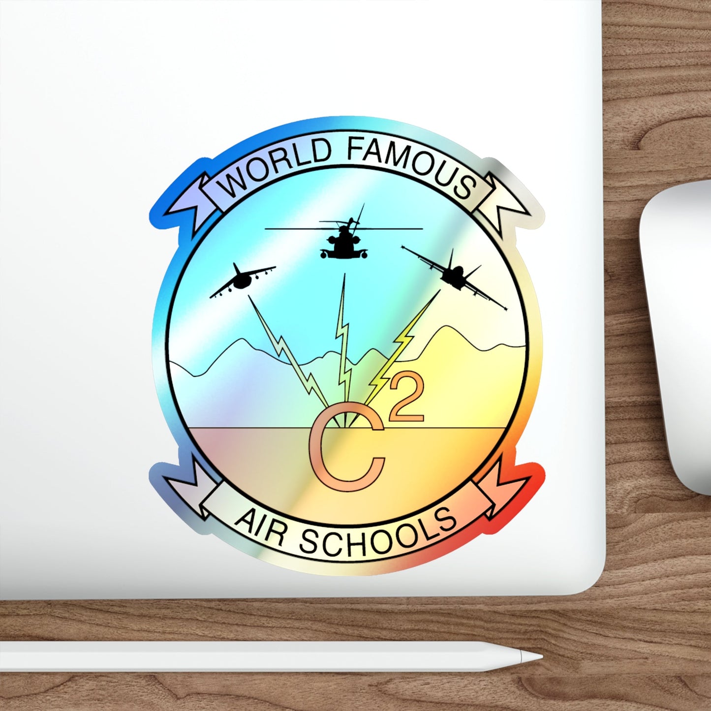 USMC Air Schools (USMC) Holographic STICKER Die-Cut Vinyl Decal-The Sticker Space