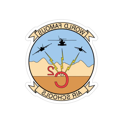 USMC Air Schools (USMC) REVERSE PRINT Transparent Die-Cut STICKER 5 Inch Die-Cut Transparent - The Sticker Space