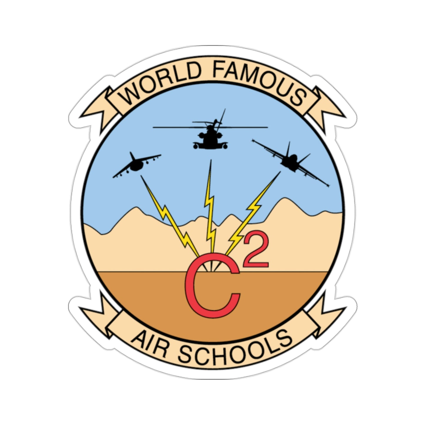 USMC Air Schools (USMC) STICKER Vinyl Die-Cut Decal-2 Inch-The Sticker Space