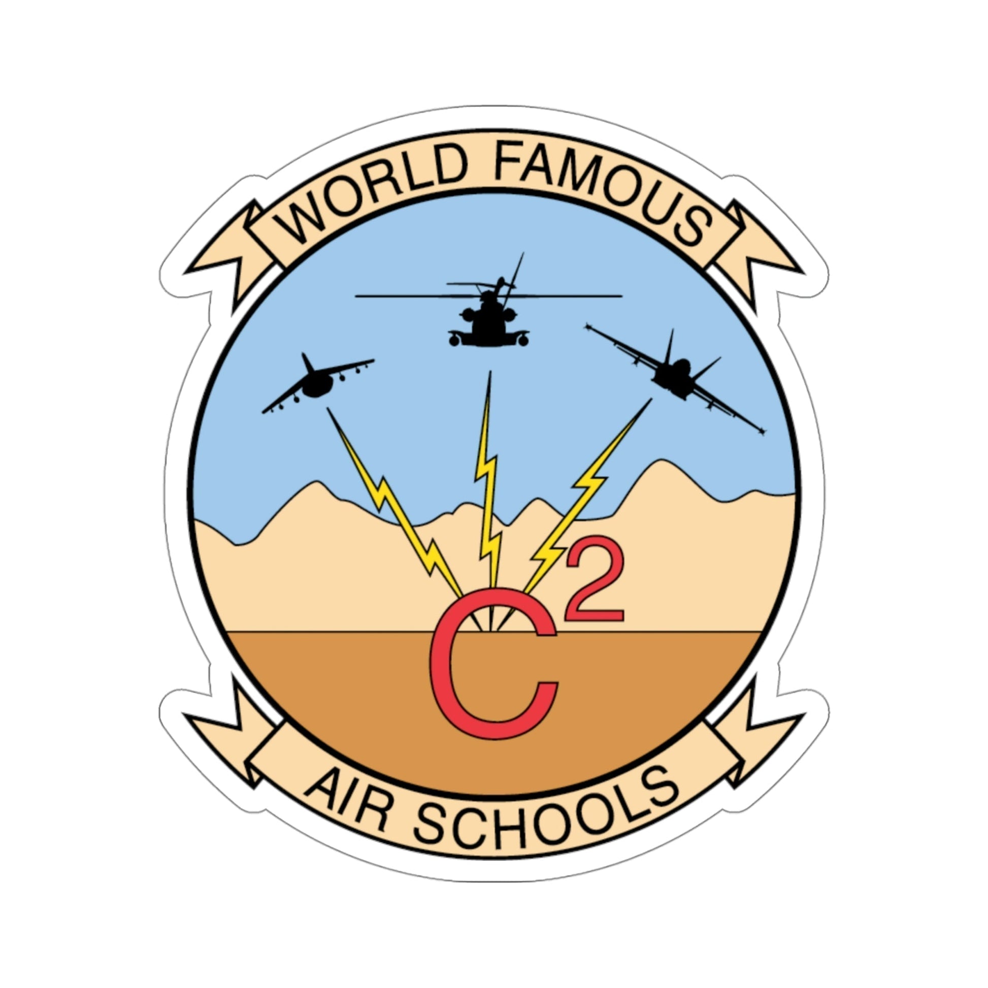 USMC Air Schools (USMC) STICKER Vinyl Die-Cut Decal-4 Inch-The Sticker Space