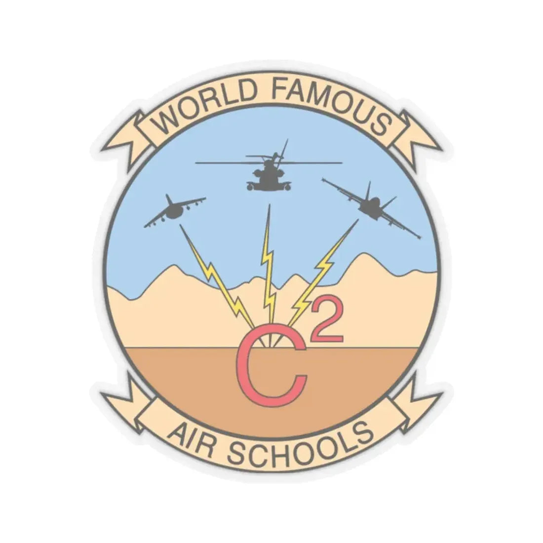 USMC Air Schools (USMC) STICKER Vinyl Kiss-Cut Decal 2 Inch Transparent - The Sticker Space