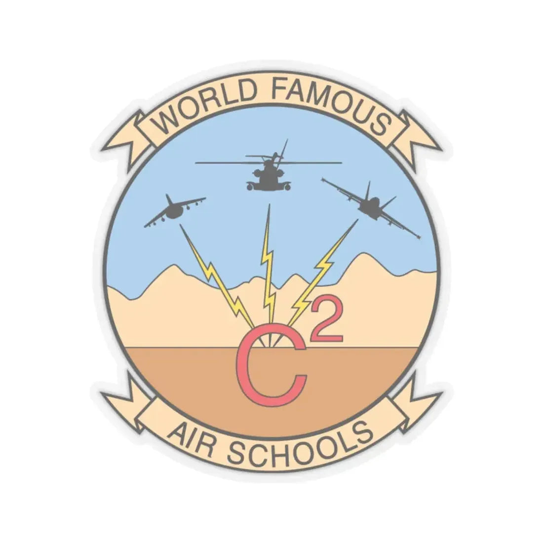 USMC Air Schools (USMC) STICKER Vinyl Kiss-Cut Decal 4 Inch Transparent - The Sticker Space