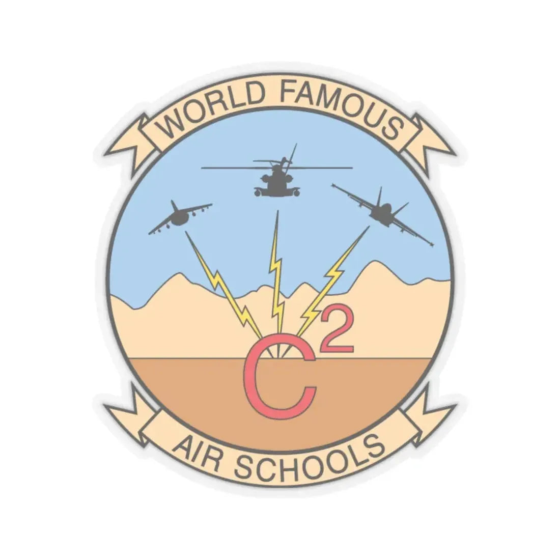 USMC Air Schools (USMC) STICKER Vinyl Kiss-Cut Decal 6 Inch Transparent - The Sticker Space