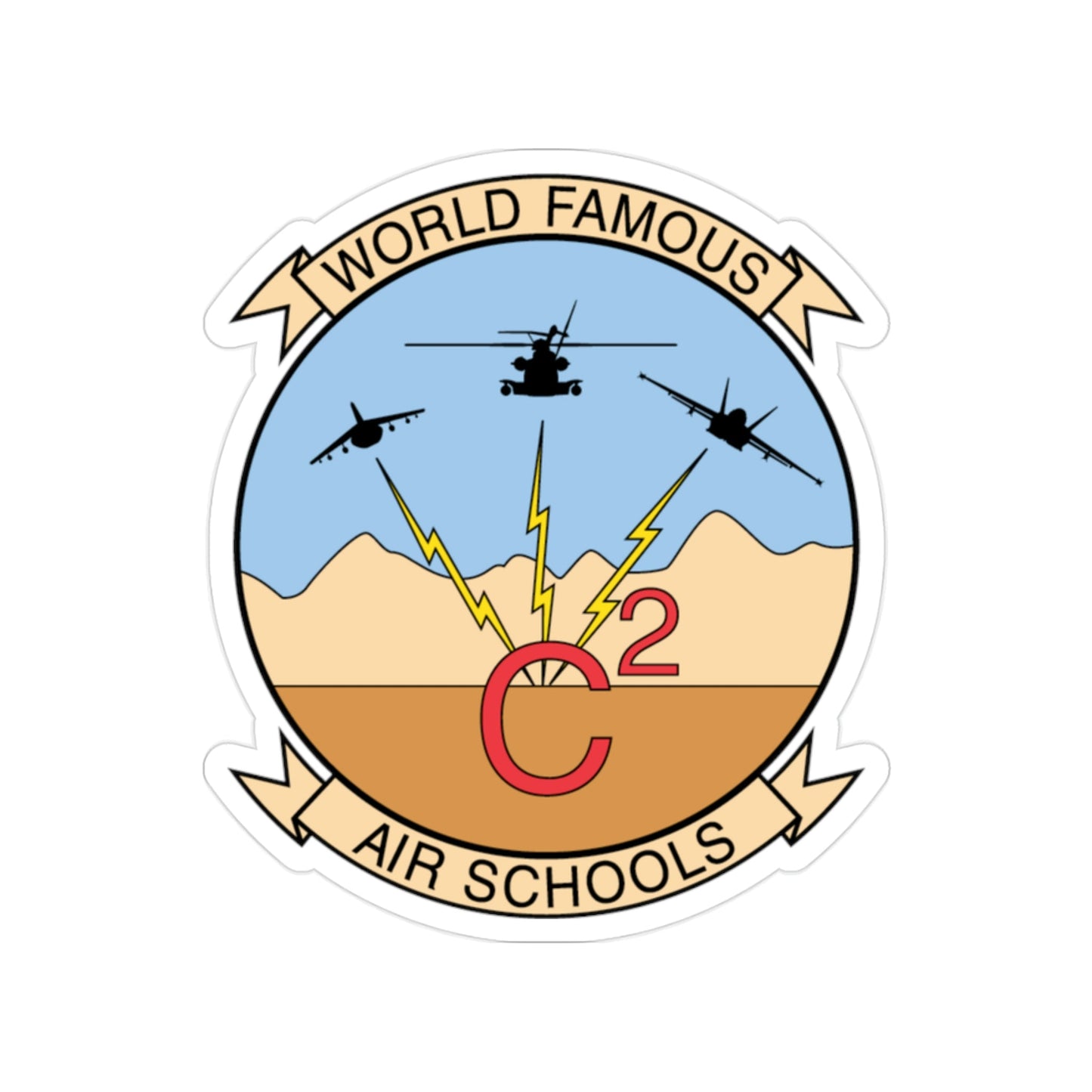 USMC Air Schools (USMC) Transparent STICKER Die-Cut Vinyl Decal-2 Inch-The Sticker Space