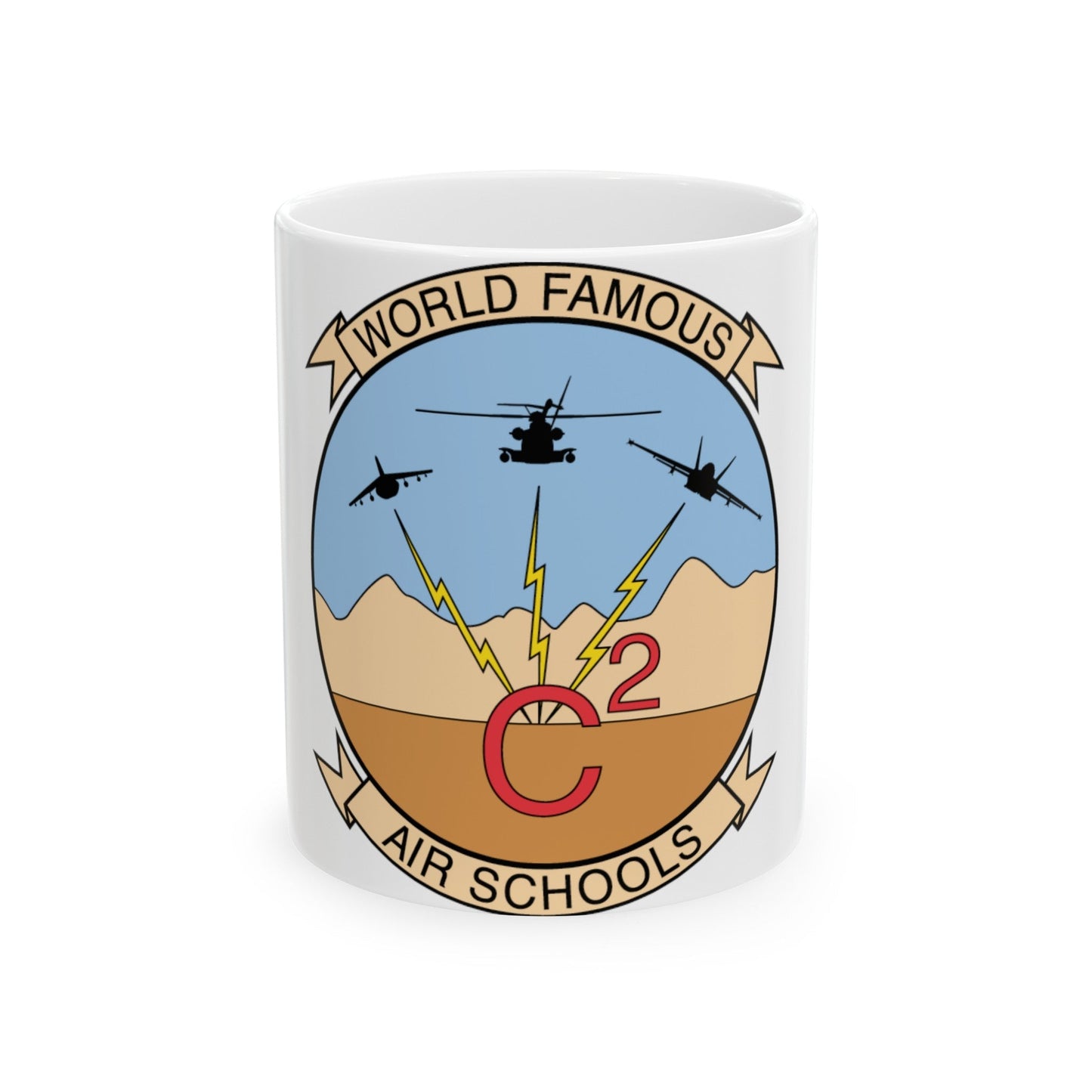 USMC Air Schools (USMC) White Coffee Mug-11oz-The Sticker Space