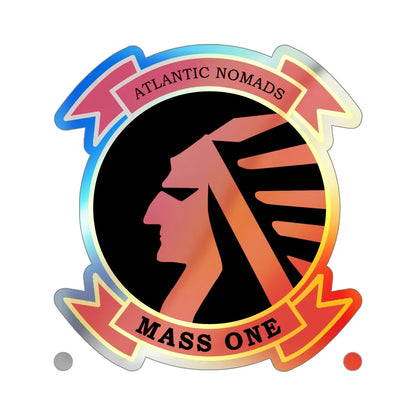 USMC Atlantic Nomads Mass One (USMC) Holographic STICKER Die-Cut Vinyl Decal 5 Inch Holographic - The Sticker Space